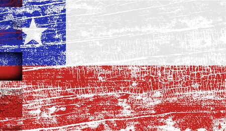 Flag of  with old texture. Vector illustrationのイラスト素材