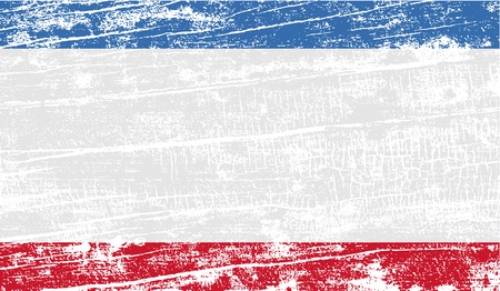 Flag of Crimea with old texture. Vector illustrationのイラスト素材