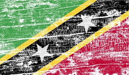 Flag of  with old texture. Vector illustrationのイラスト素材