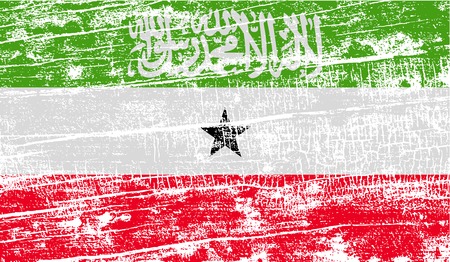 Flag of Somaliland with old texture. Vector illustrationのイラスト素材