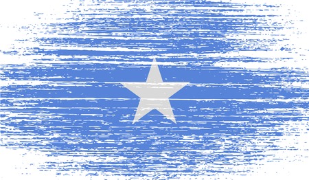 Flag of Somalia with old texture. Vector illustrationのイラスト素材
