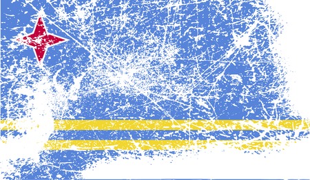 Flag of  with old texture. Vector illustrationのイラスト素材