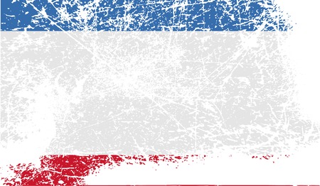 Flag of Crimea with old texture. Vector illustrationのイラスト素材