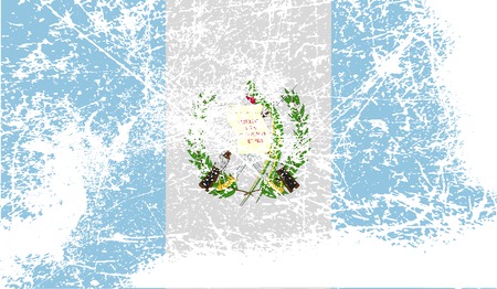Flag of Guatemala with old texture. Vector illustrationのイラスト素材
