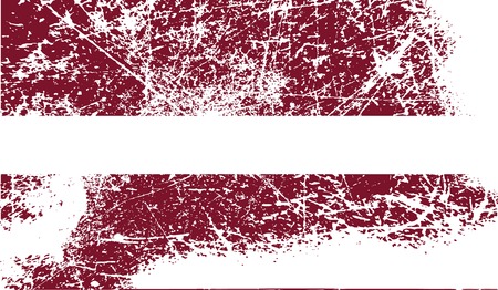 Flag of Latvia with old texture. Vector illustrationのイラスト素材