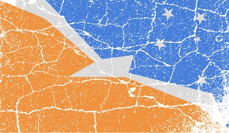 Flag of  with old texture. Vector illustrationのイラスト素材