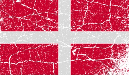 Flag of Military Order Malta with old texture. Vector illustrationのイラスト素材