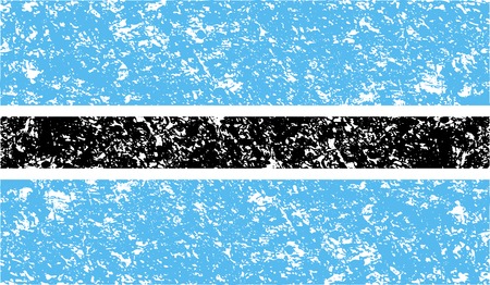 Flag of Botswana with old texture. Vector illustrationのイラスト素材