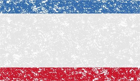 Flag of Crimea with old texture. Vector illustrationのイラスト素材