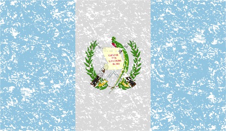 Flag of Guatemala with old texture. Vector illustrationのイラスト素材