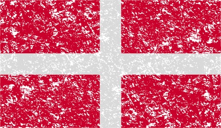 Flag of Military Order Malta with old texture. Vector illustrationのイラスト素材