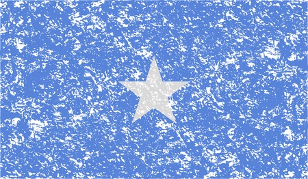 Flag of Somalia with old texture. Vector illustrationのイラスト素材