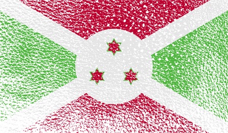 Flag of Burundi with old texture. Vector illustrationのイラスト素材