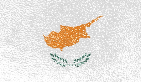 Flag of Cyprus with old texture. Vector illustrationのイラスト素材