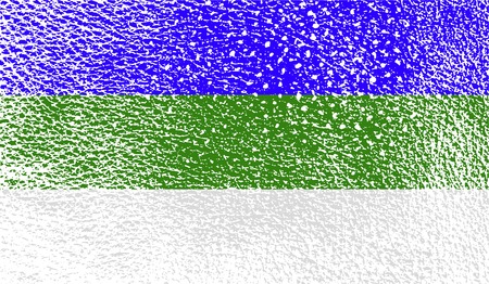 Flag of Komi with old texture. Vector illustrationのイラスト素材