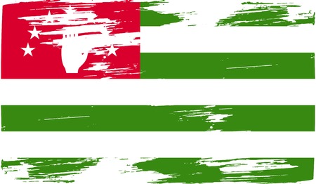 Flag of Abkhazia with old texture. Vector illustrationのイラスト素材