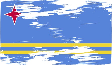 Flag of  with old texture. Vector illustrationのイラスト素材