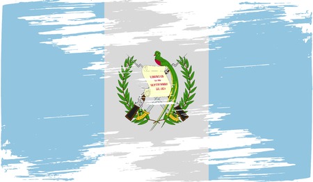 Flag of Guatemala with old texture. Vector illustrationのイラスト素材