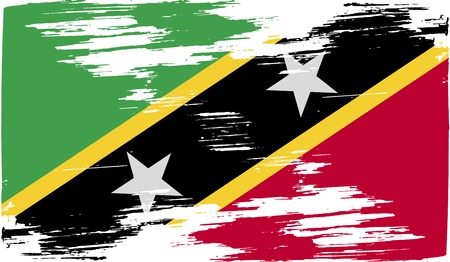 Flag of  with old texture. Vector illustrationのイラスト素材