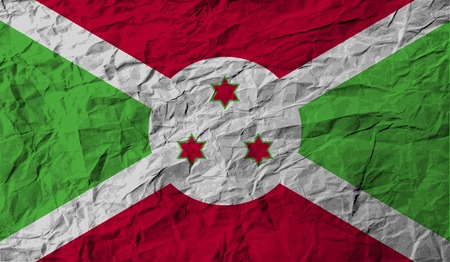 Flag of Burundi with old texture. Vector illustrationのイラスト素材
