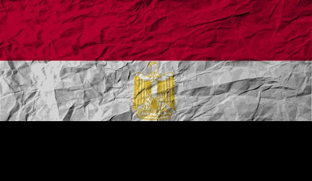 Flag of Egypt with old texture. Vector illustrationのイラスト素材