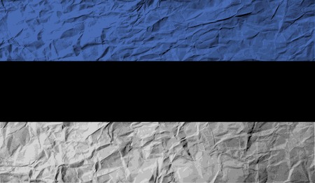 Flag of Estonia with old texture. Vector illustrationのイラスト素材