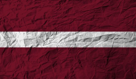 Flag of Latvia with old texture. Vector illustrationのイラスト素材
