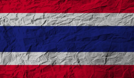 Flag of Thailand with old texture. Vector illustrationのイラスト素材