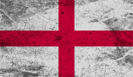 Flag of England with old texture. Vector illustrationのイラスト素材