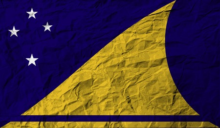 Flag of Tokelau with old texture. Vector illustrationのイラスト素材