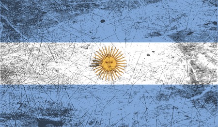 Flag of  with old texture. Vector illustrationのイラスト素材