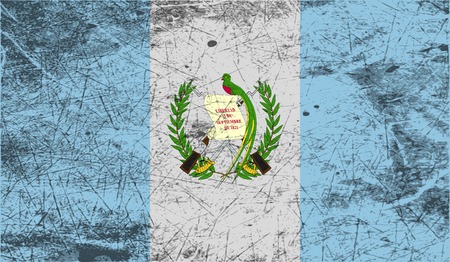 Flag of Guatemala with old texture. Vector illustrationのイラスト素材