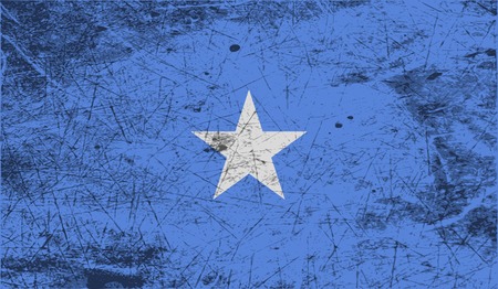 Flag of Somalia with old texture. Vector illustrationのイラスト素材