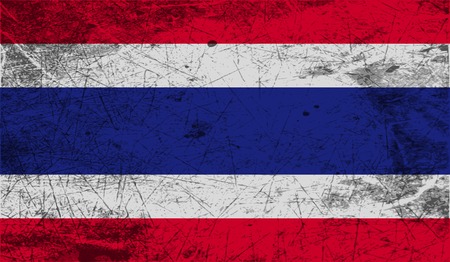 Flag of Thailand with old texture. Vector illustrationのイラスト素材