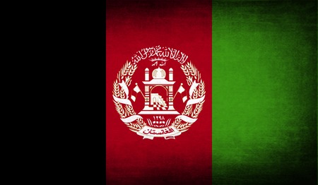Flag of Afghanistan with old texture. Vector illustrationのイラスト素材