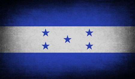 Flag of Honduras with old texture. Vector illustrationのイラスト素材