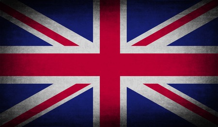 Flag of United Kingdom with old texture. Vector illustrationのイラスト素材