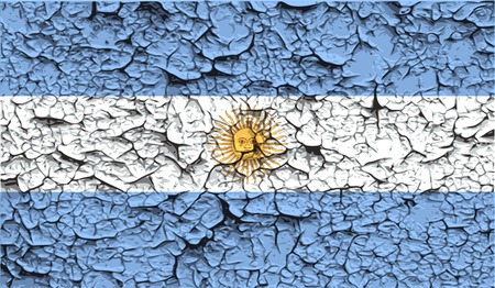 Flag of  with old texture. Vector illustrationのイラスト素材