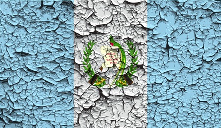 Flag of Guatemala with old texture. Vector illustrationのイラスト素材