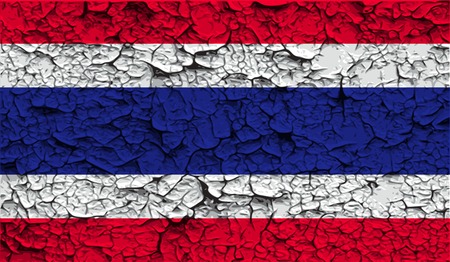 Flag of Thailand with old texture. Vector illustrationのイラスト素材