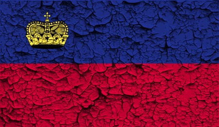Flag of Liechtenstein with old texture. Vector illustration Flag of Liechtenstein with old texture. Vector illustration