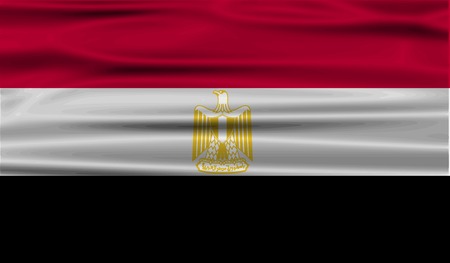 Flag of Egypt with old texture. Vector illustrationのイラスト素材