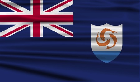 Flag of Anguilla with old texture. Vector illustrationのイラスト素材