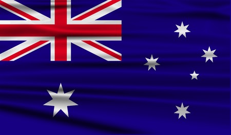 Flag of Australia with old texture. Vector illustrationのイラスト素材