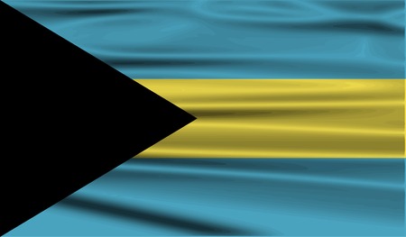 Flag of Bahamas with old texture. Vector illustrationのイラスト素材