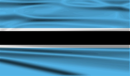 Flag of Botswana with old texture. Vector illustrationのイラスト素材