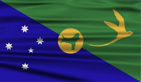 Flag of Christmas Island with old texture. Vector illustrationのイラスト素材