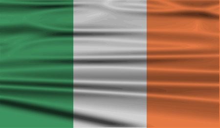 Flag of Ireland with old texture. Vector illustrationのイラスト素材