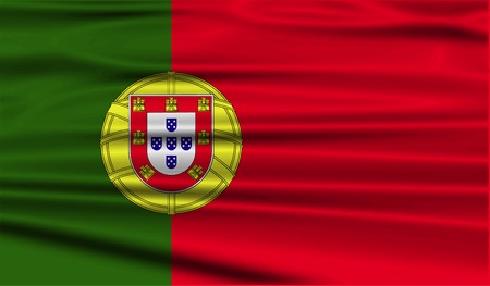 Flag of Portugal with old texture. Vector illustrationのイラスト素材