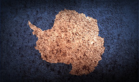 Flag of Antarctica with old texture. Vector illustrationのイラスト素材